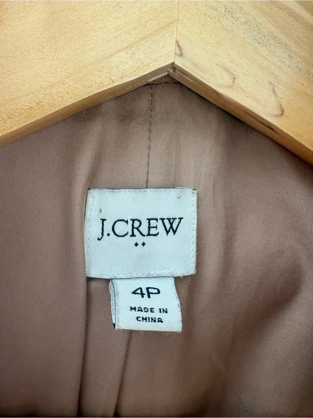 J. Crew Camel Wool-Blend Stand Collar Pea Coat - Picture 3 of 3